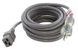 15 amp medical grade power cord with C19 connector