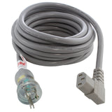 15 amp medical grade power supply cord with right angle C13 connector