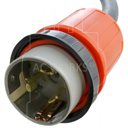 NEMA SS2-50P, SS250 male plug, locking plug with locking ring