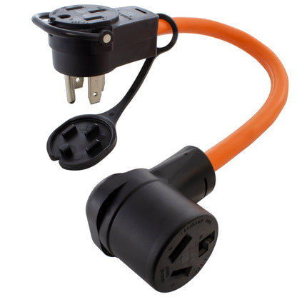 NEMA 14-50 Piggy-Back adapter with 10-30 female connector