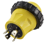 RVL1430M30, AC Works, AC Connectors, NEMA L14-30P, L14-30P, L1430P, L14430, 4 prong tiwst lock plug