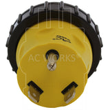 AC WORKS® [RVTTM30] RV 30A TT-30P Plug to L5-30R RV/Marine 30A Detachable Inlet Connection
