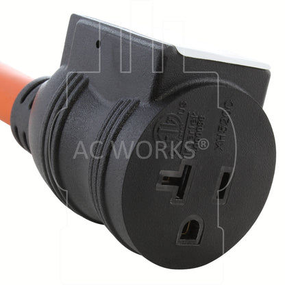 AC WORKS® [S1030CB520] 1.5FT 30A 3-Prong 10-30P Dryer Plug to Household Outlet with 20A Breaker