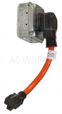 AC Works, power tool adapter, flexible electrical adapter, industrial work site adapter