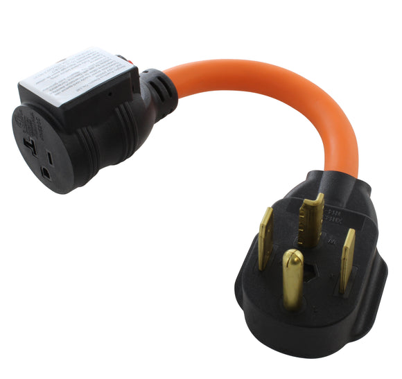 4-prong dryer outlet to 20 amp household connection with circuit breaker