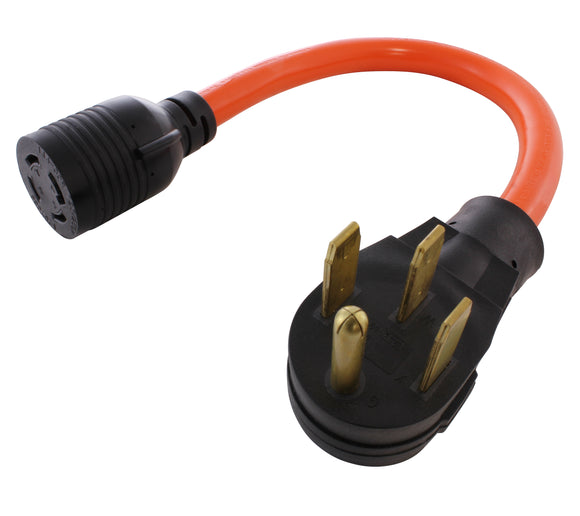 AC WORKS brand flexible transfer switch adapter, orange flexible adapter