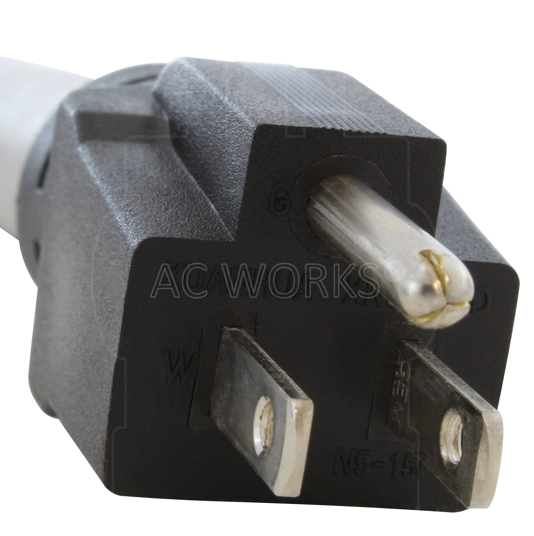 AC WORKS® [S5151430-OEM] NEMA 5-15 Household Plug to NEMA 14-30 4-Prong Dryer (Hots Bridged) FOR DEMO USE ONLY