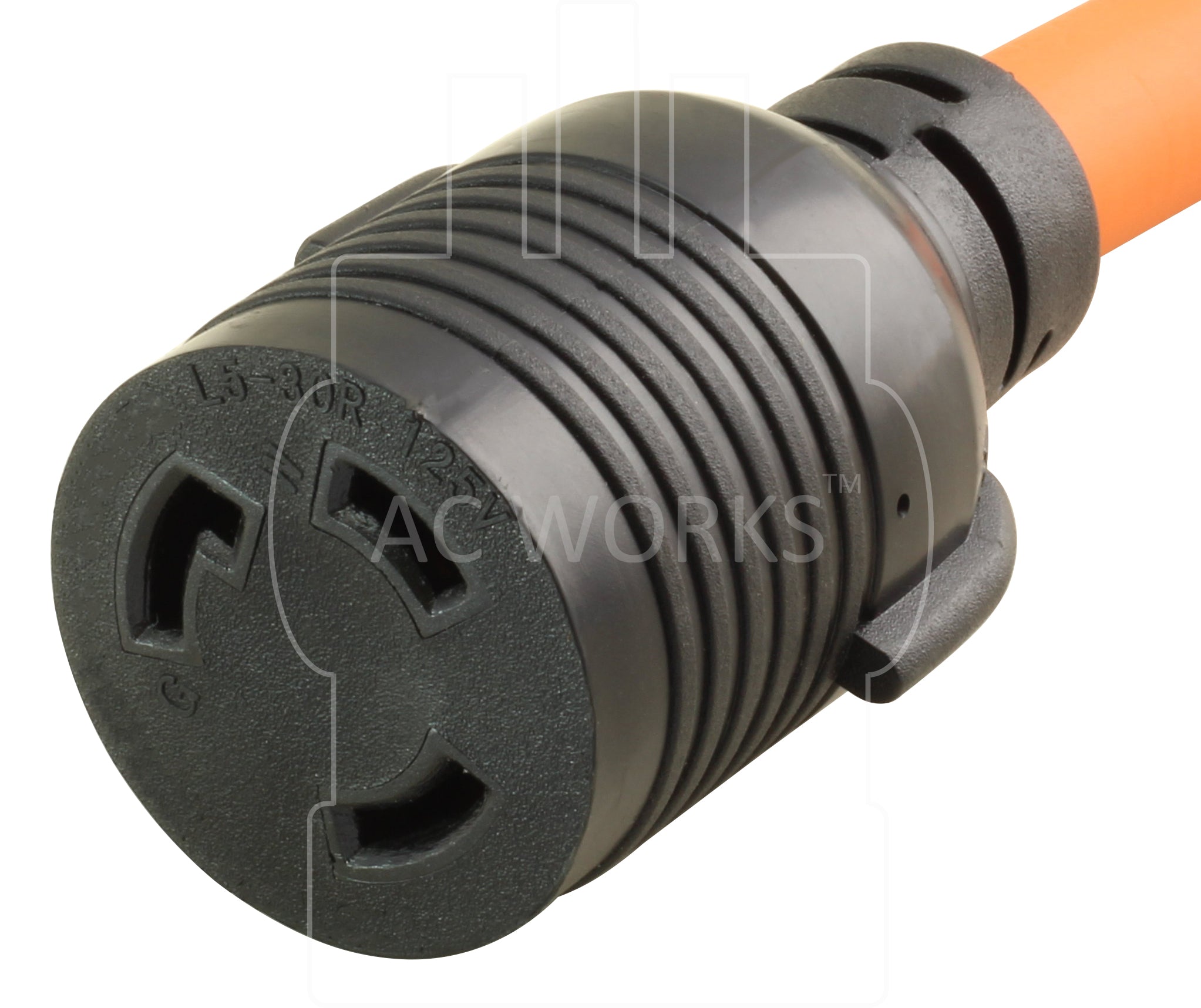 AC Works, NEMA L5-30R, L530 connector, twist lock connector, 30 amp locking connector