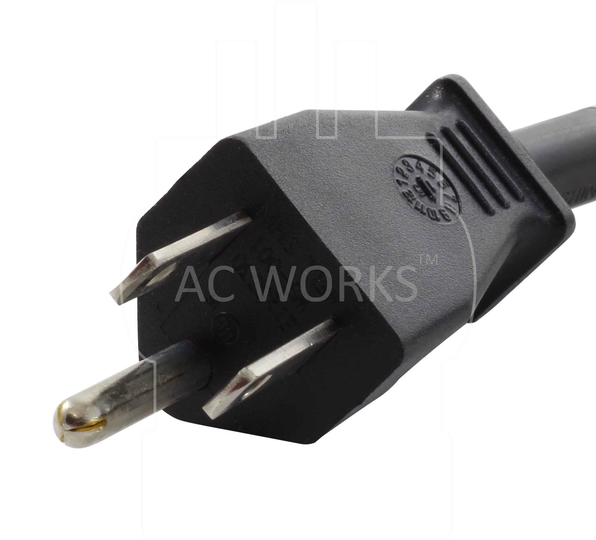 AC Works 15 Amp NEMA 5-15 10 Foot Locking Extension Cord