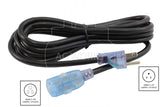 AC Works Brand, AC Connectors, NEMA 5-15P to NEMA 5-15R, extension cord with household plug and connector