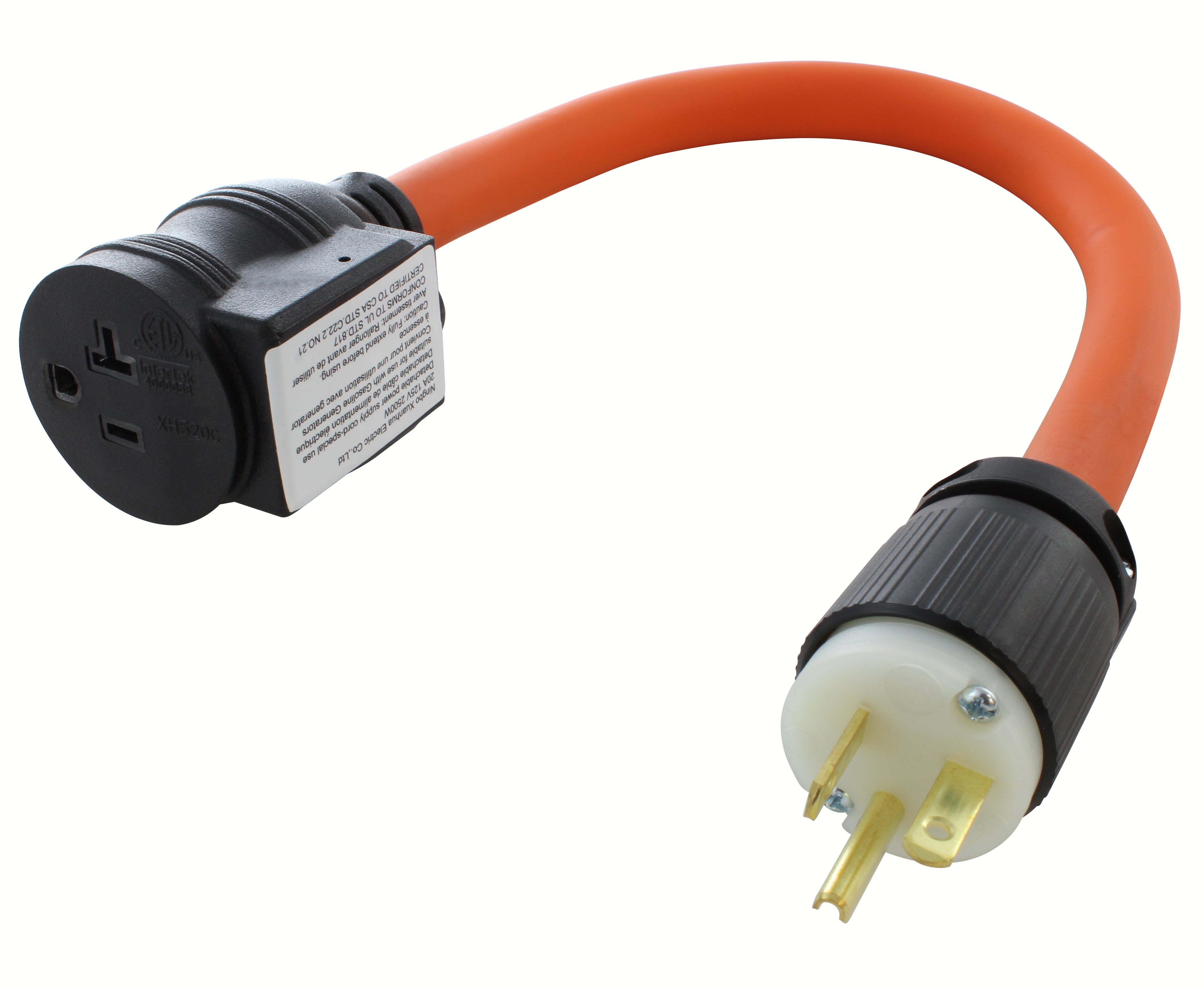 AC WORKS® 1.5FT 20 Amp NEMA 5-20 Outlet Extender with 20 Amp Breaker ...