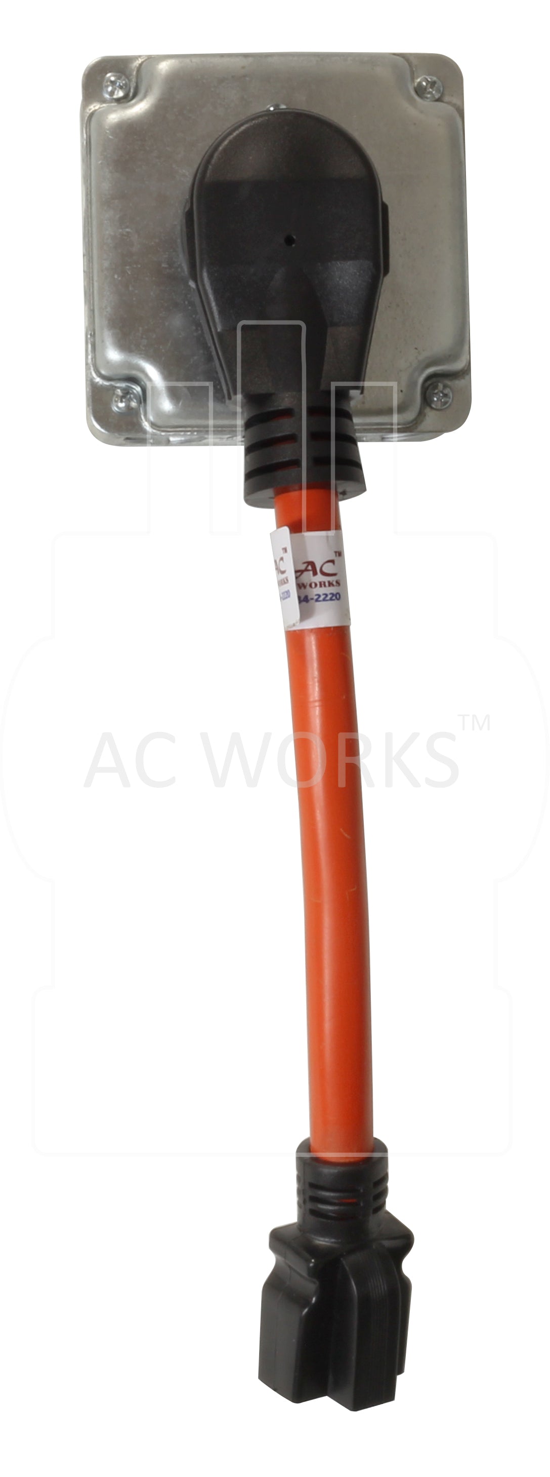 AC WORKS® [S630620-012] 1FT 30A 3-Prong 6-30P Commercial HVAC Plug to 6-15/20 Outlet