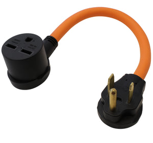 flexible industrial adapter, orange 250 volt adapter