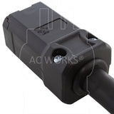 AC WORKS® [L530520-012] 1ft. SOOW 10/3 3-Prong NEMA L5-30P to 15/20A Household Connector Adapter Cord