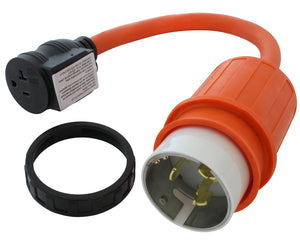adapter for construction outlet to household connector