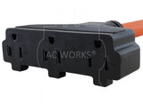 AC WORKS® [TT30W515] 10/3 TT-30P RV/Generator 30A Plug to 3 Household Outlets