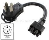 NEMA 14-50P, 1450 male plug, 1450 plug for Tesla charging cable, 1450 plug with 24 amp limiter, 1450 plug with 32 amp limiter