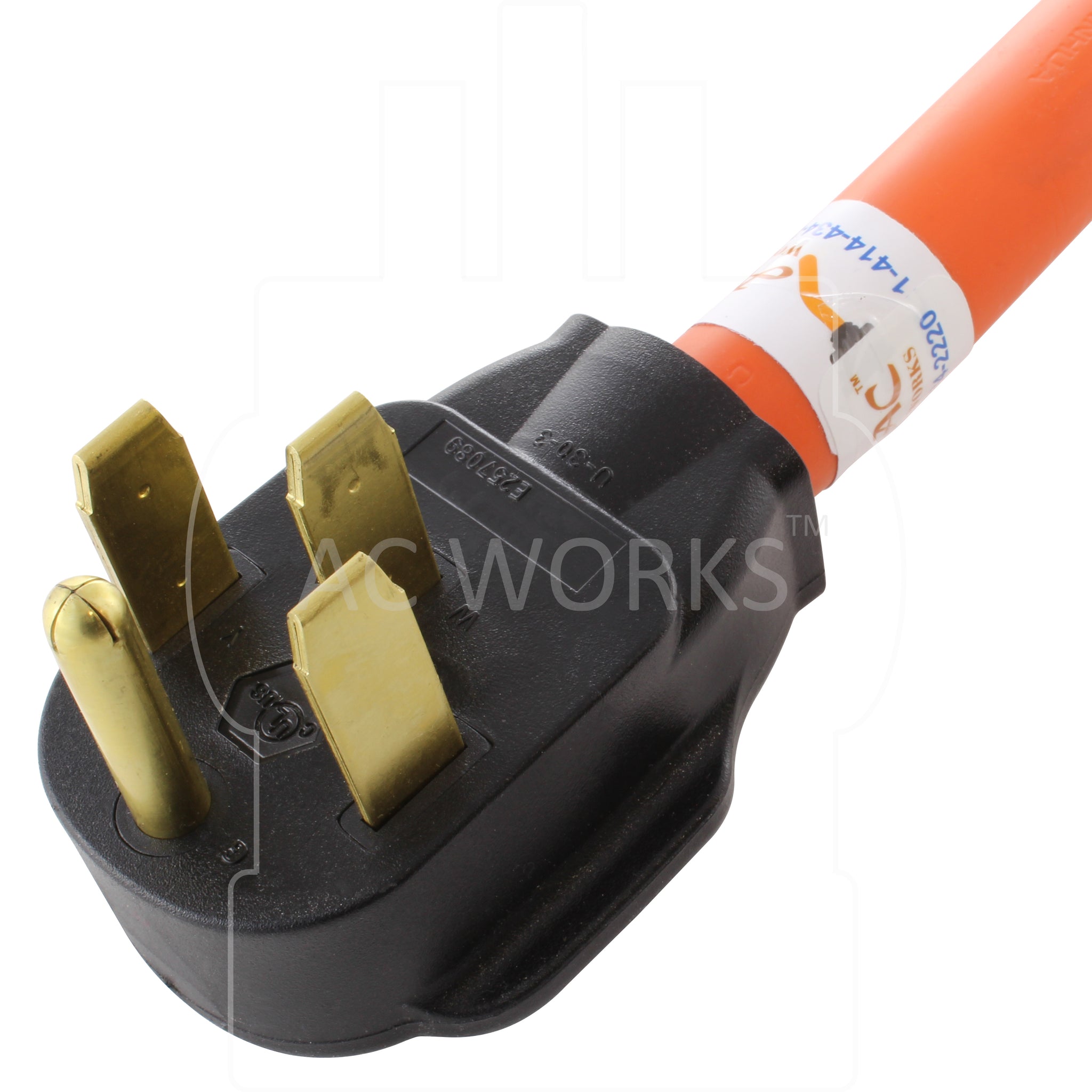 AC WORKS® 1.5FT 50A RV/Range/ Generator 14-50 Plug to 6-50R Welder