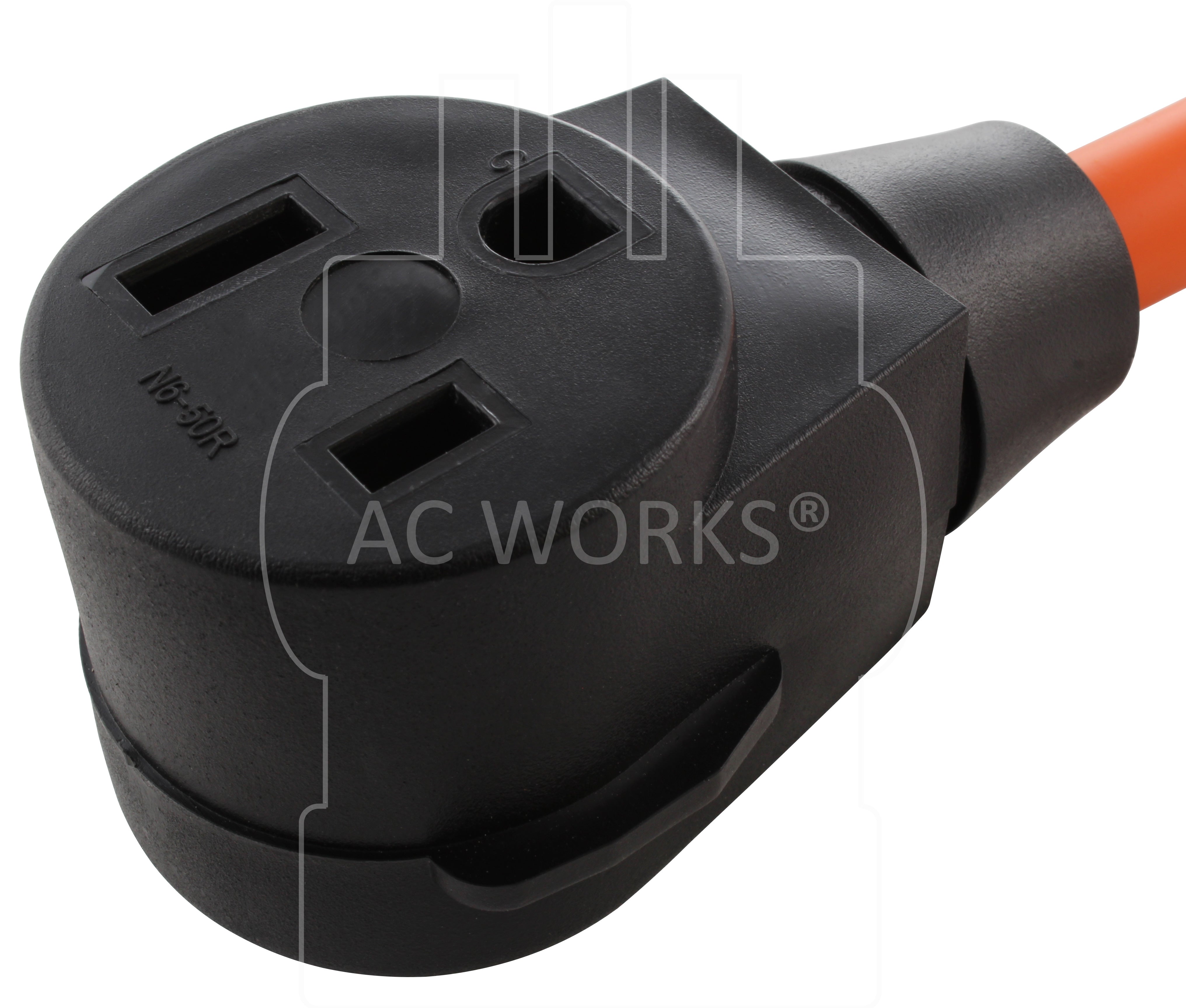 NMEA 6-50R, 650 female connector, 3-prong welder connector, 50 amp welder connector, new style welder connector