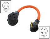 NEMA TT-30P to NEMA 6-50R orange flexible adapter
